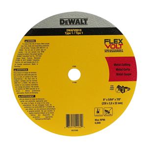 DeWALT 230 x 2 x 22.23mm Flexvolt Ceramic Metal Cutoff Wheel