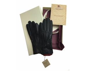 Dents Ladies Premium Kangaroo Leather Cashmere Lined Gloves - Black