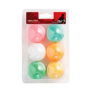 Dragonfly Colour Table Tennis Balls 6 Pack