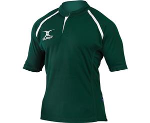 Gilbert Rugby Mens Xact Game Day Short Sleeved Rugby Shirt (Green) - RW5397