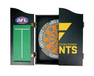 Greater Western Giants AFL Dart Board & Cabinet Set