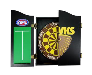 Hawthorn Hawks AFL Dart Board & Cabinet Set