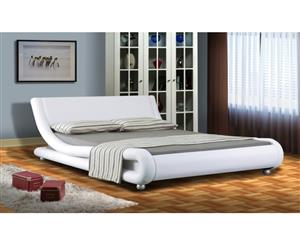 Istyle Malloroca Queen Bed Frame Pu Leather White