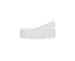J.Lindeberg Logo Mens Belt White Leather - White