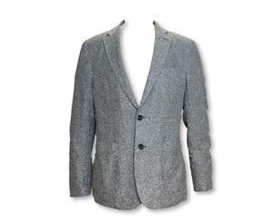 Men's Hardy Amies Unstructured Jacket In Grey/Blue Marl
