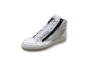 Men's Ylati Augusto Drummed Leather High Tops In White