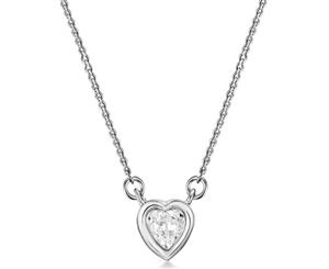 Mestige Amour Necklace w/ Swarovski Crystal - Silver