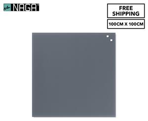 NAGA 100x100cm Magnetic Glassboard - Grey
