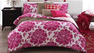Peony Pink Queen Quilt Cover