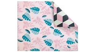 Play With Pieces Play Mat - Leaf/Pink Geo
