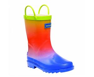 Regatta Great Outdoors Childrens/Kids Minnow Patterned Wellington Boots (Blue Ombre) - RG1250