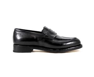 Santoni Men's MCHI12693MD2HTHWNSI Black Leather Loafers