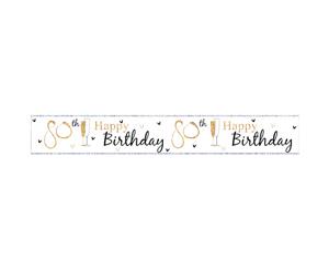 Simon Elvin Happy 80Th Birthday Foil Party Banner (Multicoloured) - SG5088