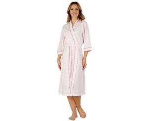 Slenderella HC3115 Jersey Cotton Kimono - Pink