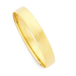 Solid 9ct Gold 12mm Wide Bangle