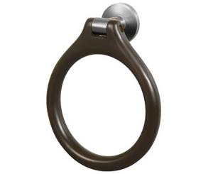 Solid Wood and Zamak Wall Mounted Towel Ring Round Dressing-Gown Hanger