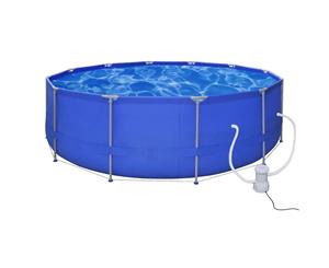 Swimming Pool Round 457cm with Filter Pump 800 gal/h Easy Set Pool Set