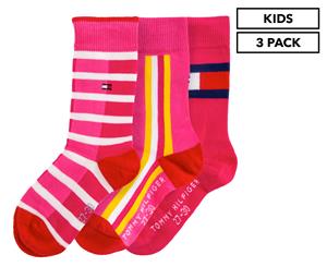 Tommy Hilfiger Kids' High Socks 3-Pack Gift Box - Rose Melange