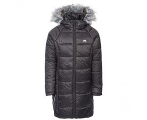 Trespass Girls Elimore Padded Quilted Hooded Casual Coat - BLACK