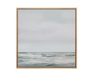 White-Day canvas art print - 100x100cm - Natural