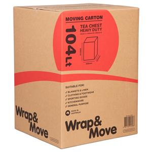 Wrap & Move 104L Heavy Duty Tea Chest Moving Carton