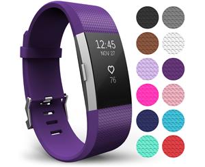 Yousave Fitbit Charge 2 Strap Single (Large) - Plum