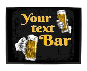 your text beer cheers bar - Funny Novelty Birthday doormat floor mat floormat