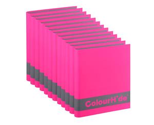 12PK ColourHide A4 200 Sheets Silky Touch Ring Binder/Folder Paper Organiser PK
