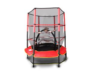 4.5FT Kids Mini Junior Round Trampoline Safety Net 55'' Exercise With Enclosure