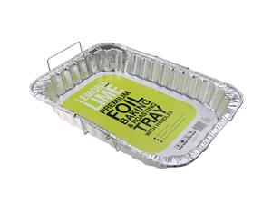 6 x Large Foil Tray Food Container Wire Handles Roasting BBQ Dish Takeaway Oven