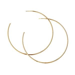 68mm Open Hoop Earrings In 10ct Yellow Gold