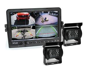 7" DVR Monitor 4CH Realtime Vehicle Reversing Recording CCD Camera Kit Truck Bus - 2 cameras package