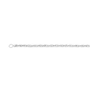9ct White Gold 45cm Solid Singapore Chain