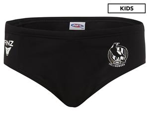 AFL Boys' Collingwood Racer Swimwear - Black