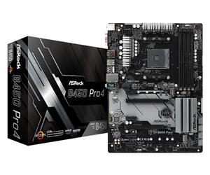 ASRock B450 Pro4 Socket AM4 AMD B450 DDR4 ATX Motherboard (B450 PRO4)