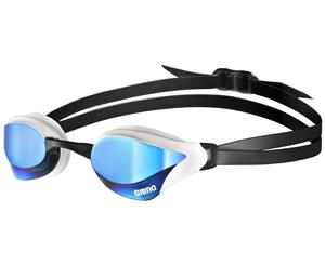 Arena Adult Racing Goggles Cobra Core Mirror Blue/White