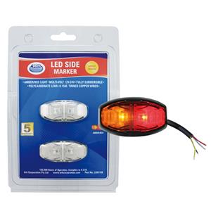 Ark 12V / 24V Red And Amber LED Side Marker Lamp