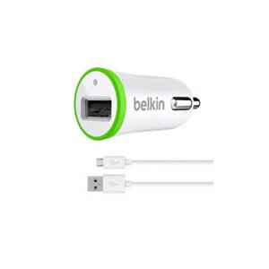 Belkin Universal Car Charger ( 2.1Amp /10 Watt) with Micro USB Charge/Sync Cable -White