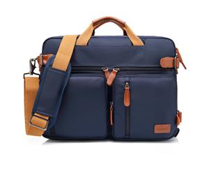 CoolBELL Convertible Backpack Messenger Bag Fits 17.3 Inch Laptop-Deep Blue