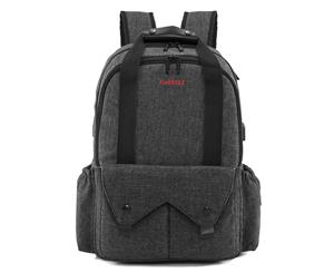 CoolBELL Unisex Large Capacity Baby Diaper Bag Backpack-Black