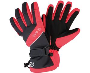 Dare 2b Womens Merit Water Repellent Winter Ski Gloves - Ebony/FryCrl