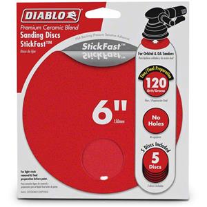 Diablo 150mm 120-Grit PSA Adhesive Backed Sanding Disc - 5 Piece