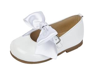 Early Days Leather First Walker Shoes in Mary Jane Style in White