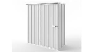 EasyShed S1508 Flat Roof Garden Shed - Off White