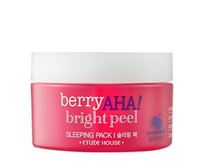 Etude House Berry AHA Bright Peel Sleeping Pack 100ml Korean Overnight Wash Off Mask