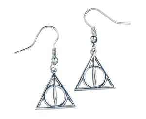Harry Potter Silver Plated Deathly Hallow Earrings (Silver) - TA1969