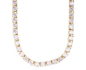 Iced Out Bling CZ STONE 8mm ROW Stainless Steel Chain gold - Gold