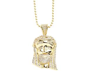 Iced Out Bling Micro Pave Chain - MINI JESUS II gold - Gold