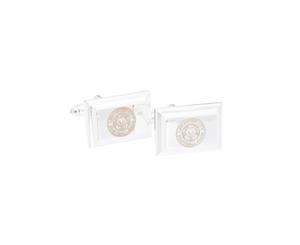 Leicester City Fc Official Silver Plated Football Crest Cufflinks (Silver) - SG7471