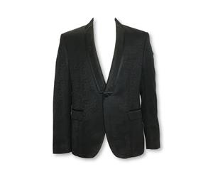 Men's Versace Collection Dinner Jacket In Black Jacquard Print